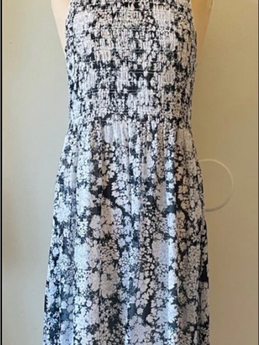 Club Monaco Black & White Floral Dress